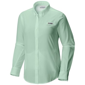 Columbia PFG Tamiami II Long Sleeve Plus Size, Camisa Verde Claro Menta Para Mujer | 042561-QSE